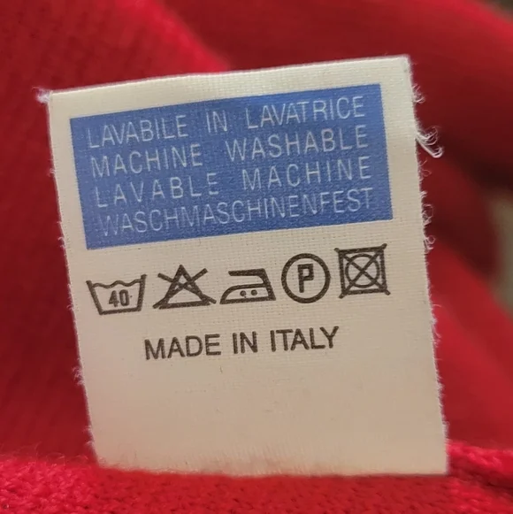 Fly3 Navy Department Red 100% Wool Sweater Jumper Full Zip VNeck Winter Academia